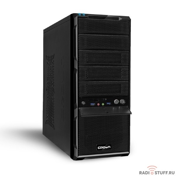 CROWN CM-SMP888A Корпус Miditower black ATX (2*usb3.0+CM-PS450W smart)