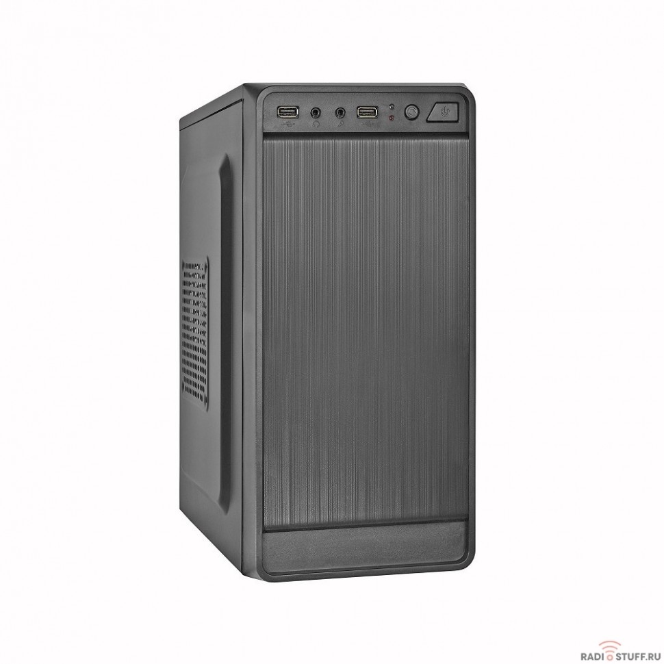Exegate EX283124RUS Корпус Minitower ExeGate BAA-108 Black, mATX, <AAA450, 80mm>, 2*USB, Audio