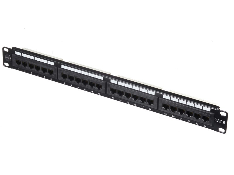 Патч-панель UTP, 19", 24 порта RJ45, cat.6, 1U, Dual Type, NETKO Expert CKC